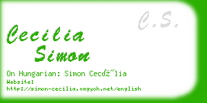 cecilia simon business card